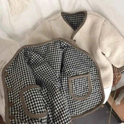 Children's Plush Jacket - Warm Plaid Plush Jacket for Kids