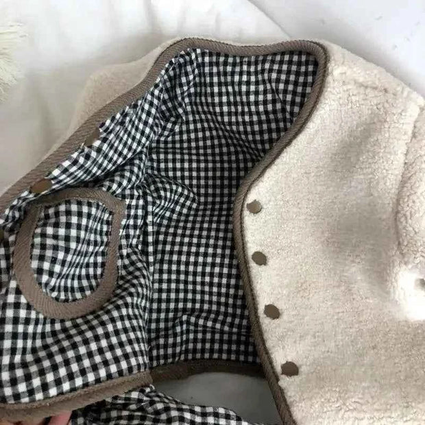 Children's Plush Jacket - Warm Plaid Plush Jacket for Kids