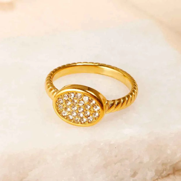Gold Crystal Zircon Jewelry - Elegant and Dazzling Accessories