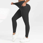 High Waist Solid Color Yoga Leggings - Luna Bay
